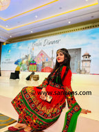 Orange color singer yakhan dress