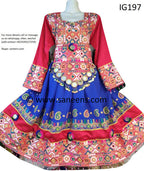 New Afghan Traditional Blue Afghan Frock - Latest Style and Elegance
