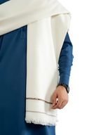 Pashtun White Classic Shawl