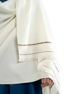 Pashtun White Classic Shawl