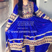 New afghan fashion gowns with beautiful embroidery  in blue color