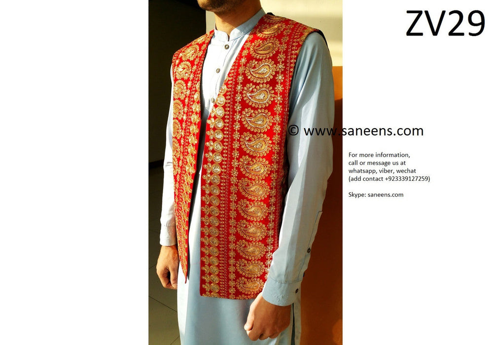 afghan fashion waistcoat