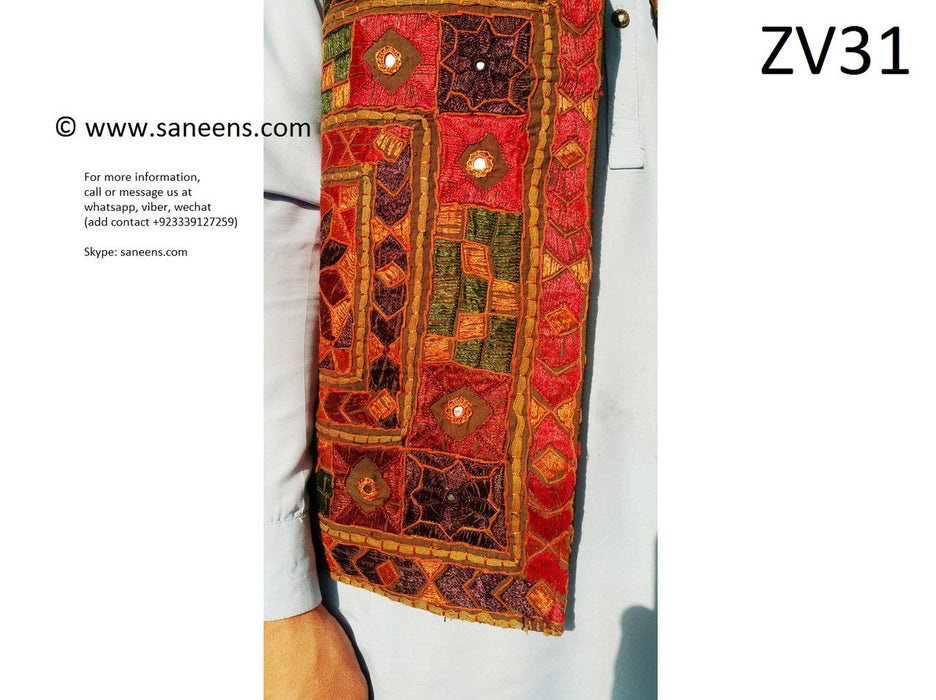 afghan mehndi night waskat vest