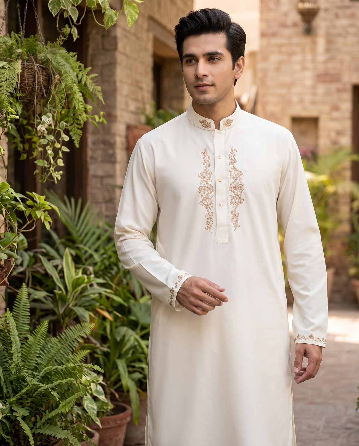 Muslim's Gents Suit In White Color