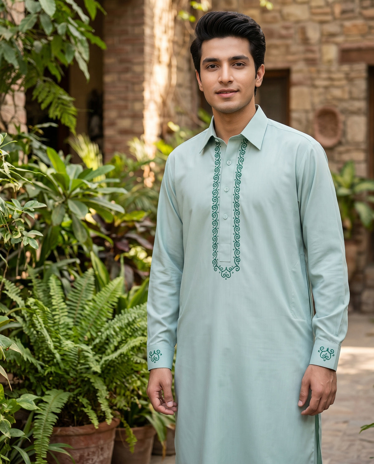 Gents Dress In Light Blue Color