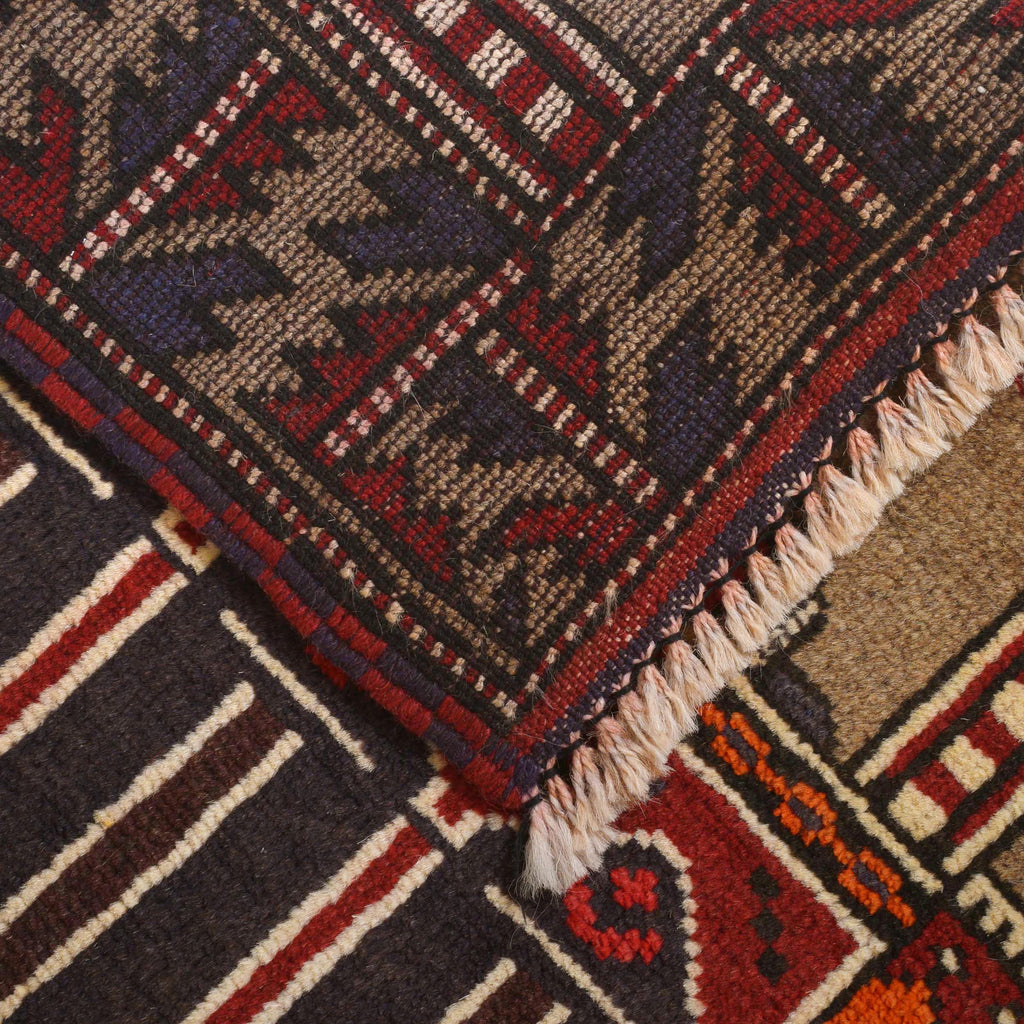 Authentic Afghan Prayer Rug 4.7x1.9 ft