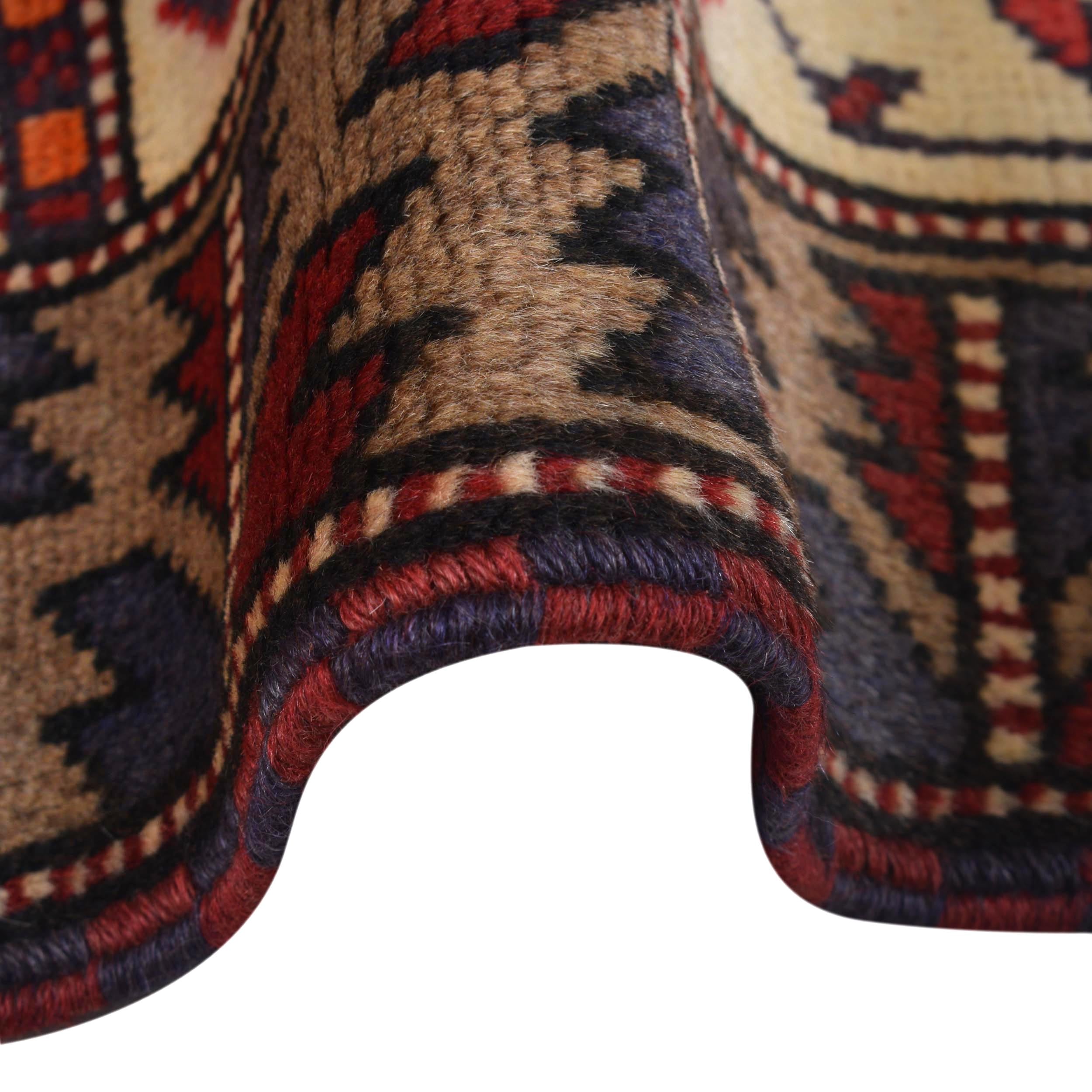 Authentic Afghan Prayer Rug 4.7x1.9 ft