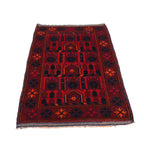Handmade Prayer Rug Afghan Style 5x2.9 ft