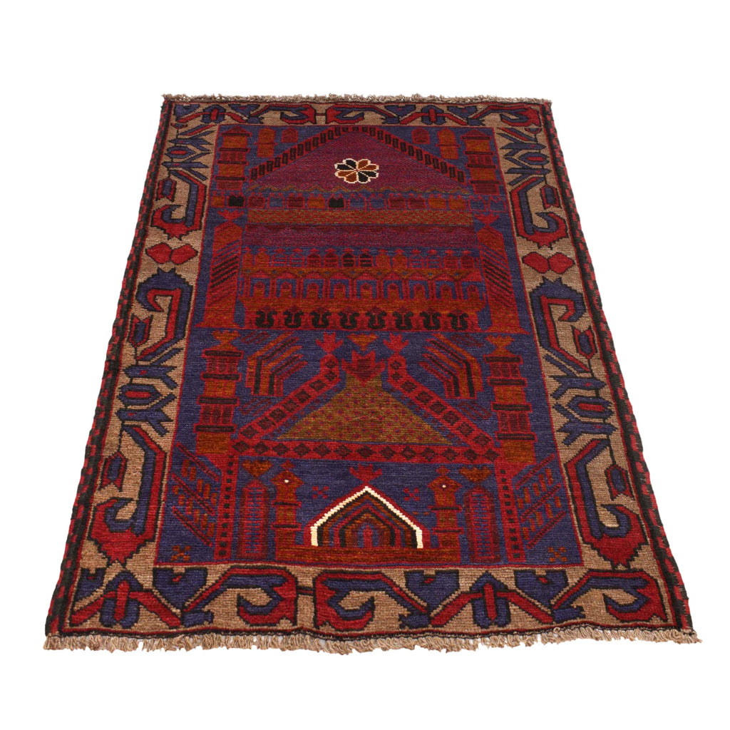 Prayer Mat Soft Afghan Weave 4.1x2.7 ft