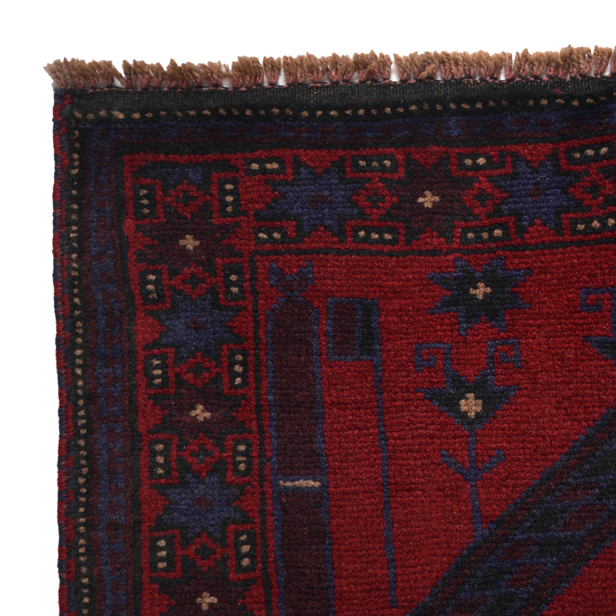 Prayer Rug Fine Afghan Work 4.6x2.6 ft