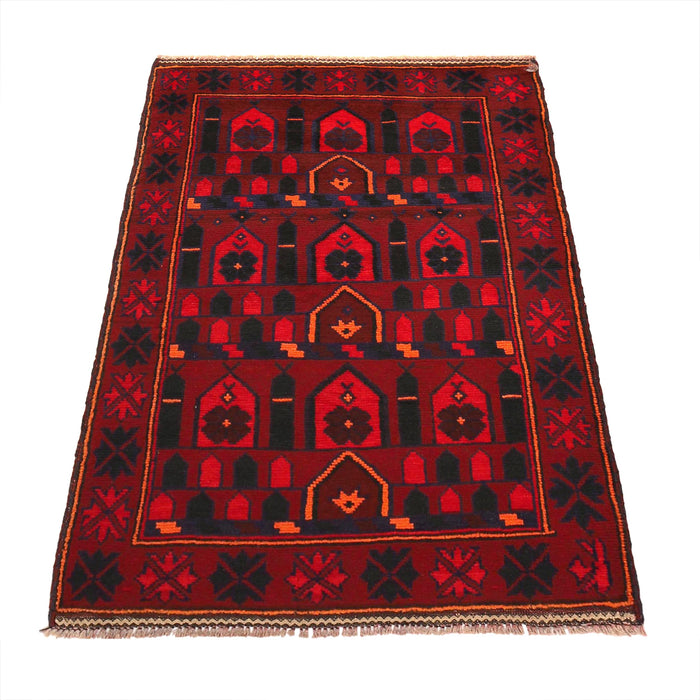 Prayer Mat Nomadic Afghan 4.5x3 ft