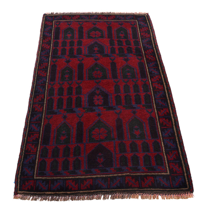 Prayer Rug Afghan Tribal 4.6x2.8 ft