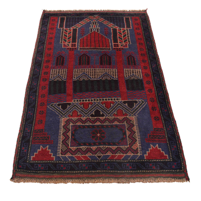 Prayer Rug Afghan Handmade 4.8x3 ft