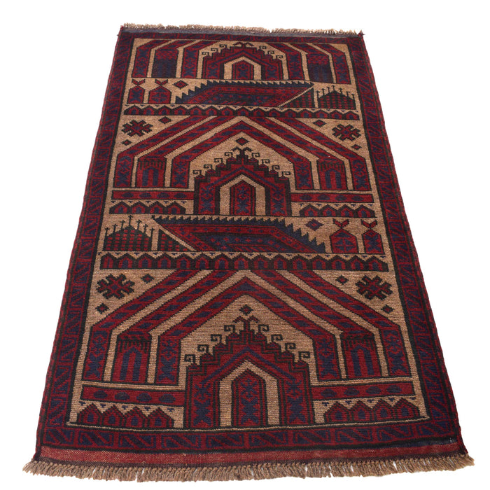 Afghan Prayer Rug Weaving 4.7x2.8 ft