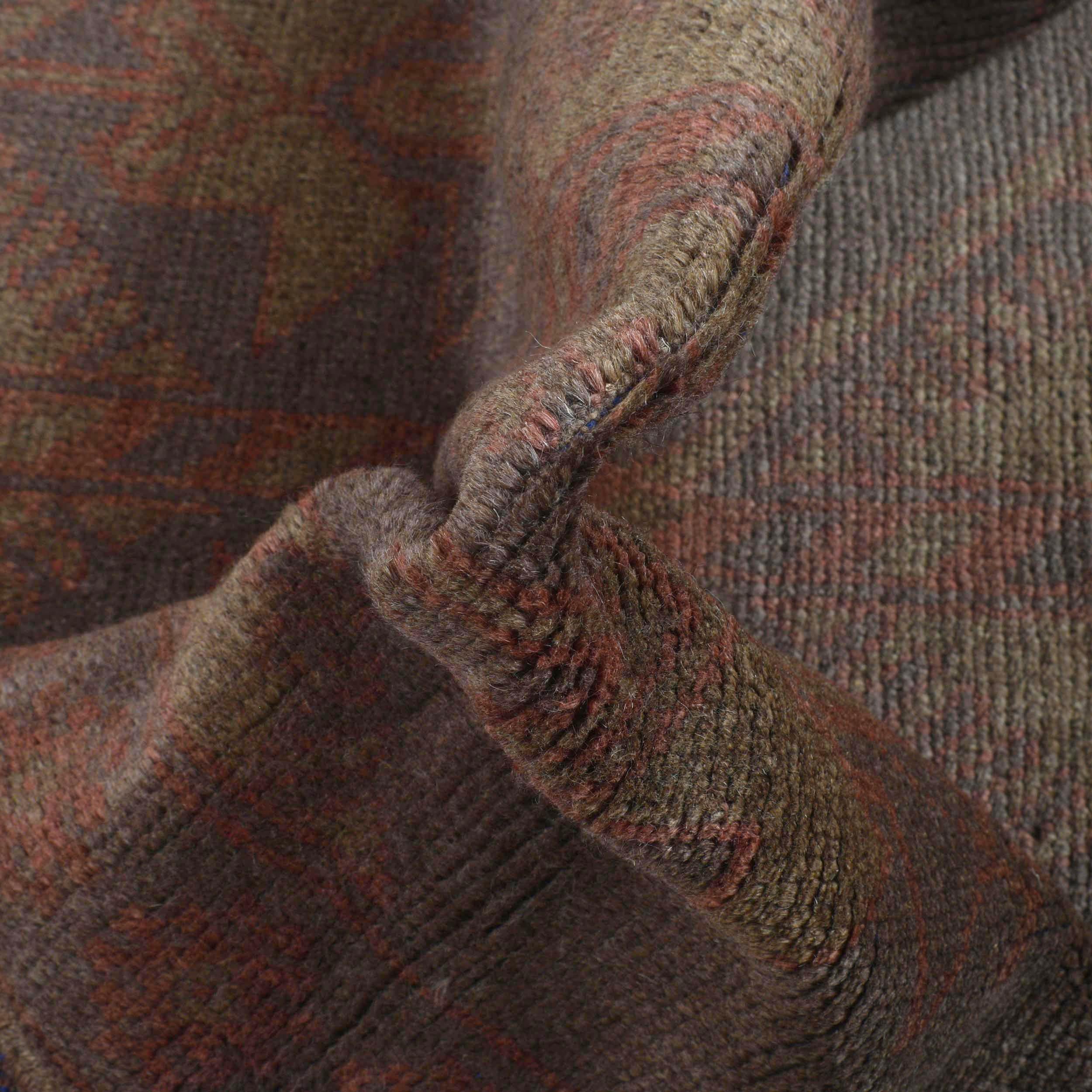 Vintage Overdyed Handmade Wool Rug 4.7x2.7ft