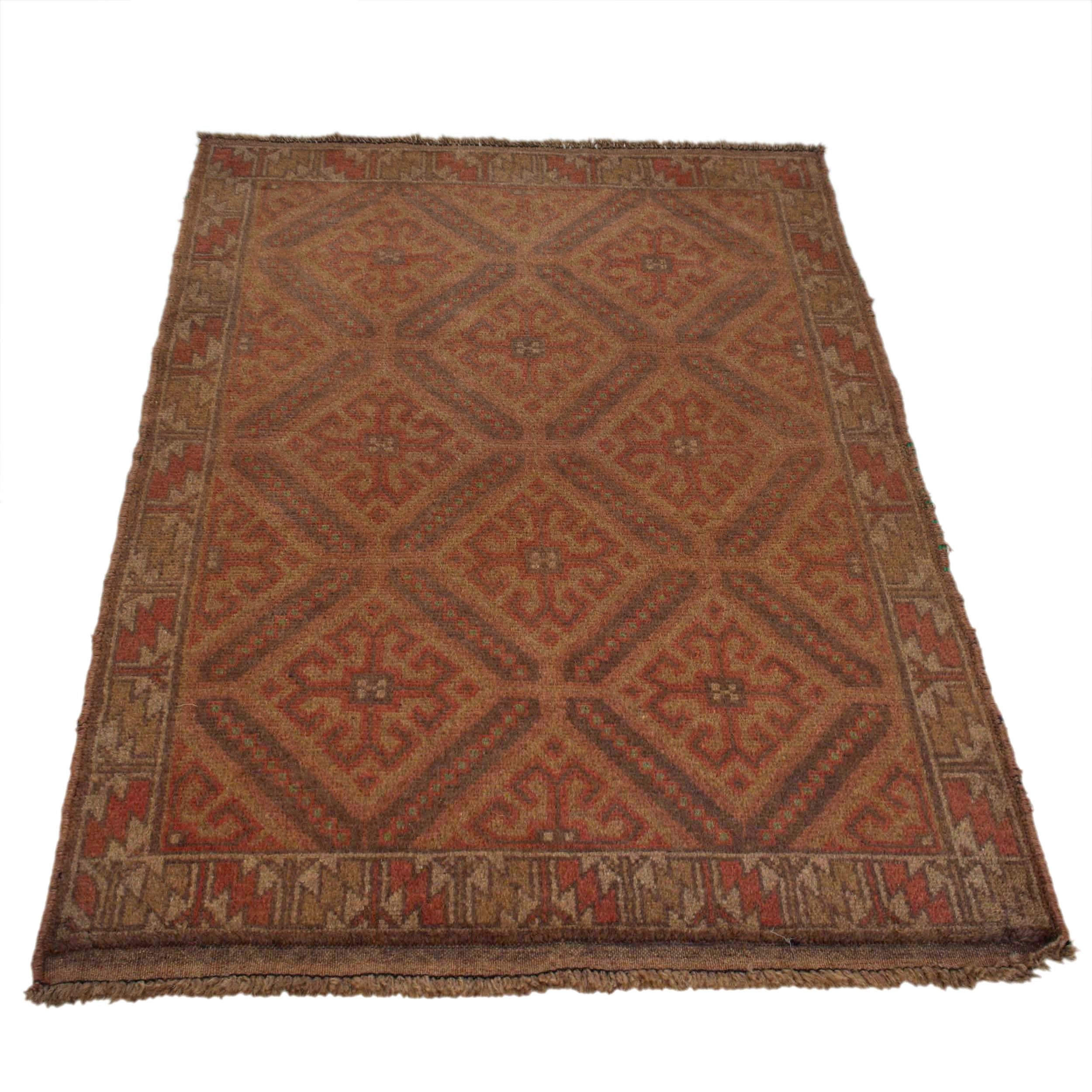 Handwoven Overdyed Turkish Style Carpet 4.6x2.9ft