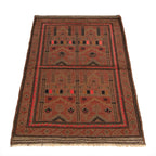 Distressed Overdyed Vintage Area Rug 4.2x2.9ft