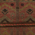 Distressed Overdyed Vintage Area Rug 4.2x2.9ft