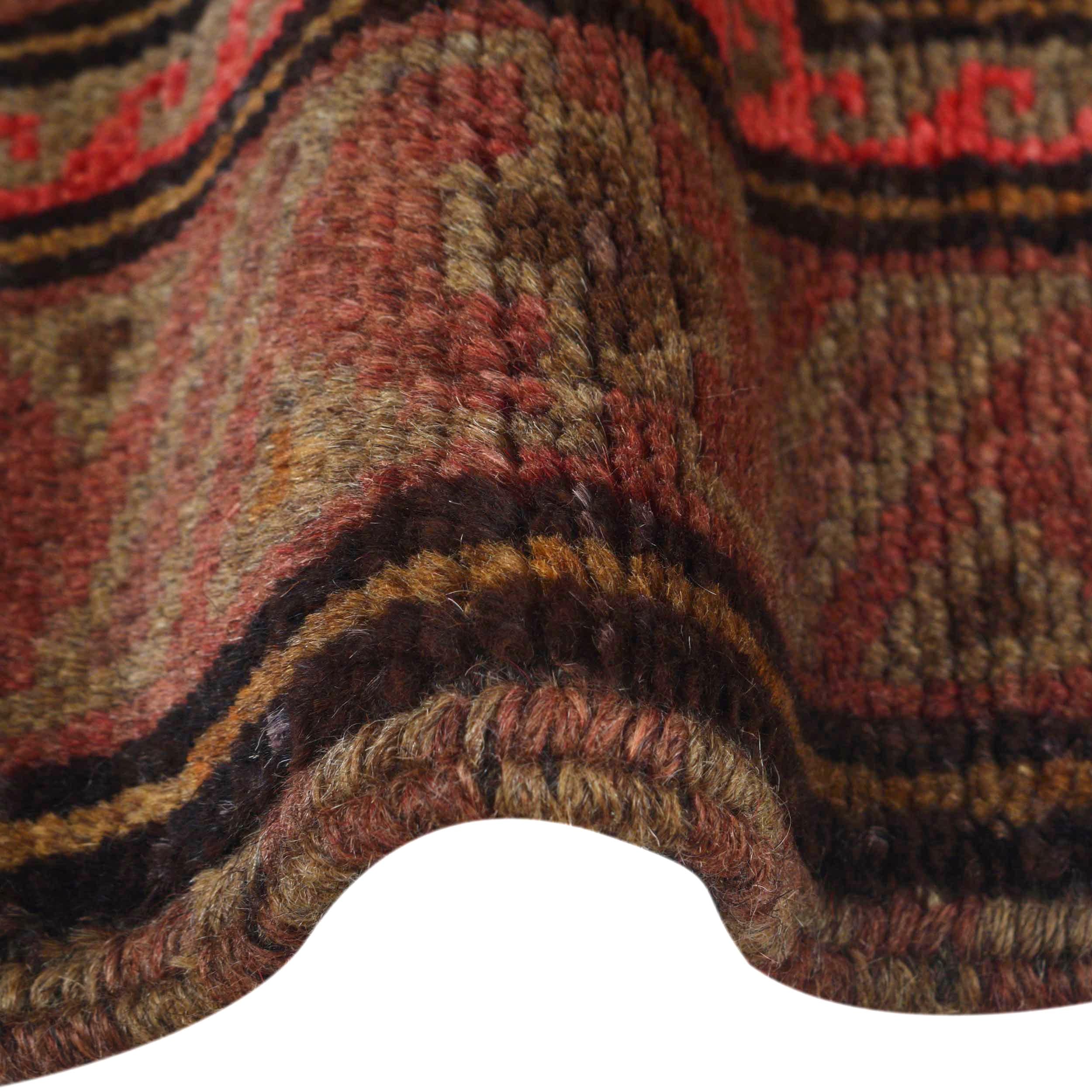 Distressed Overdyed Vintage Area Rug 4.2x2.9ft