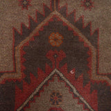 Antique Look Overdyed Wool Carpet 4.5x2.9ft