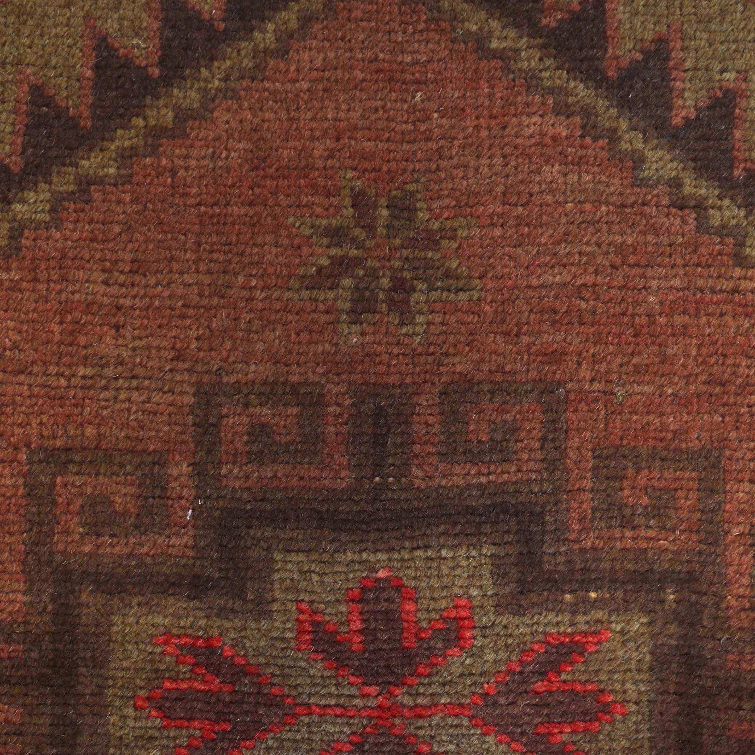 Colorful Overdyed Patchwork Style Rug 3.9x2.5ft