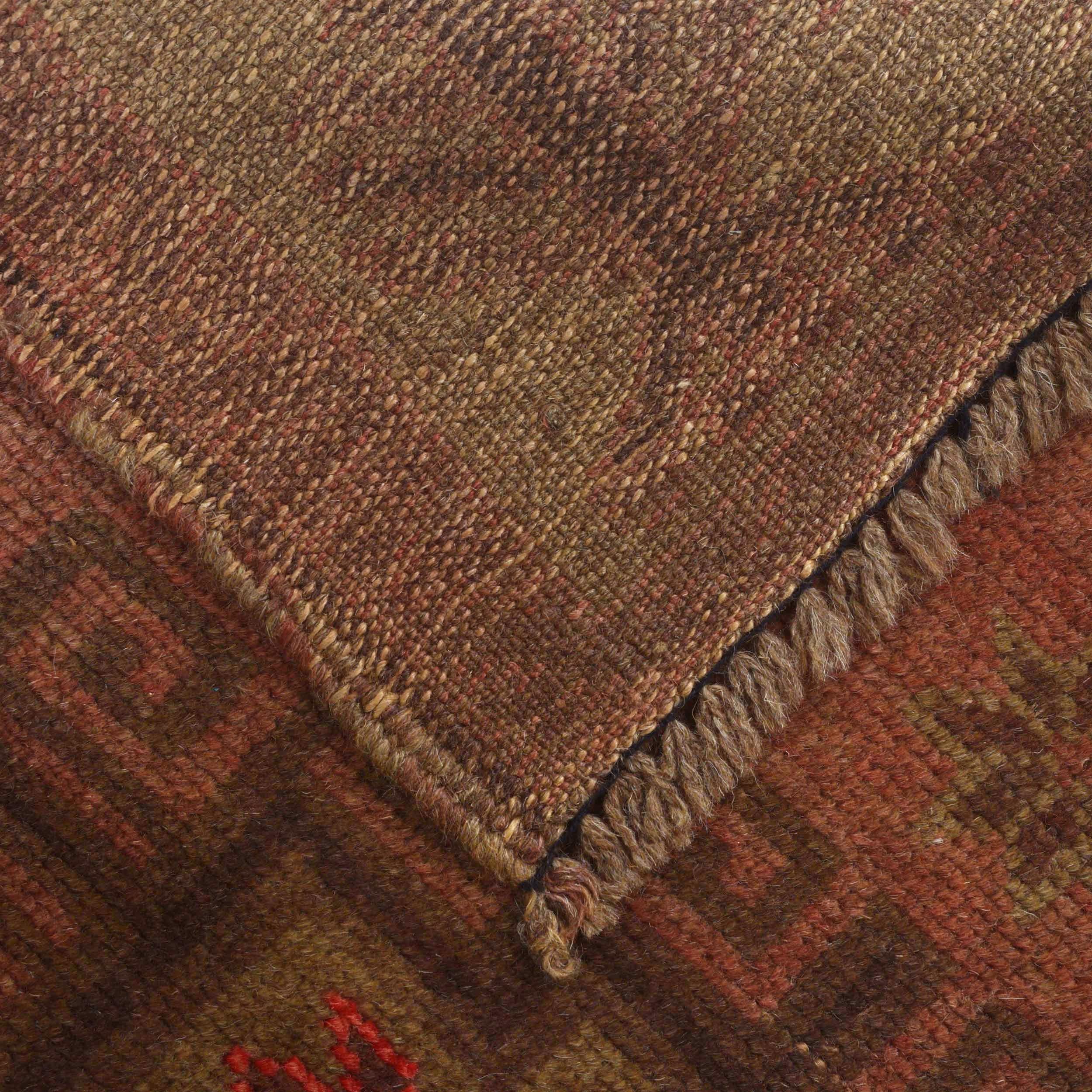 Colorful Overdyed Patchwork Style Rug 3.9x2.5ft