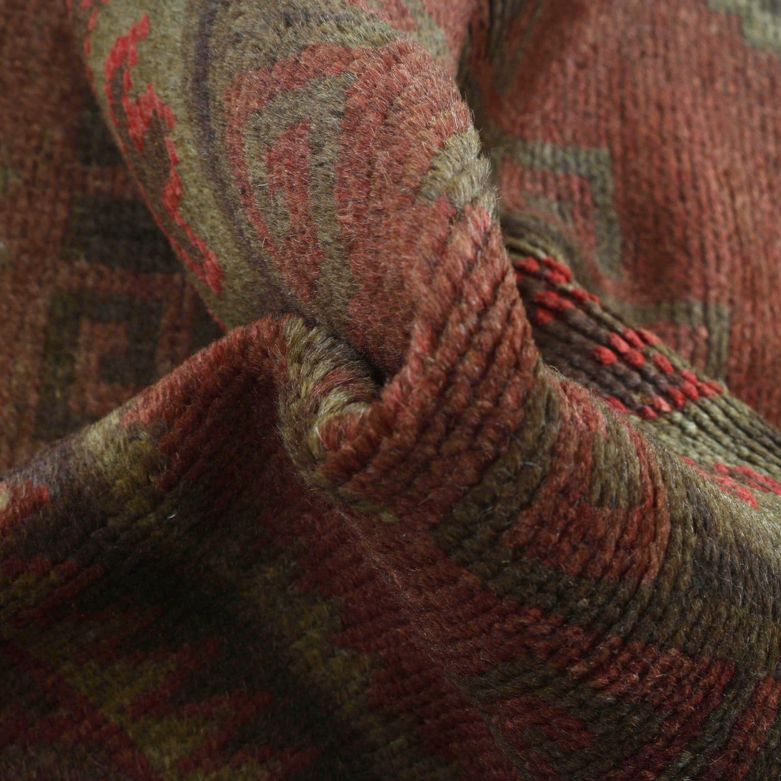 Colorful Overdyed Patchwork Style Rug 3.9x2.5ft