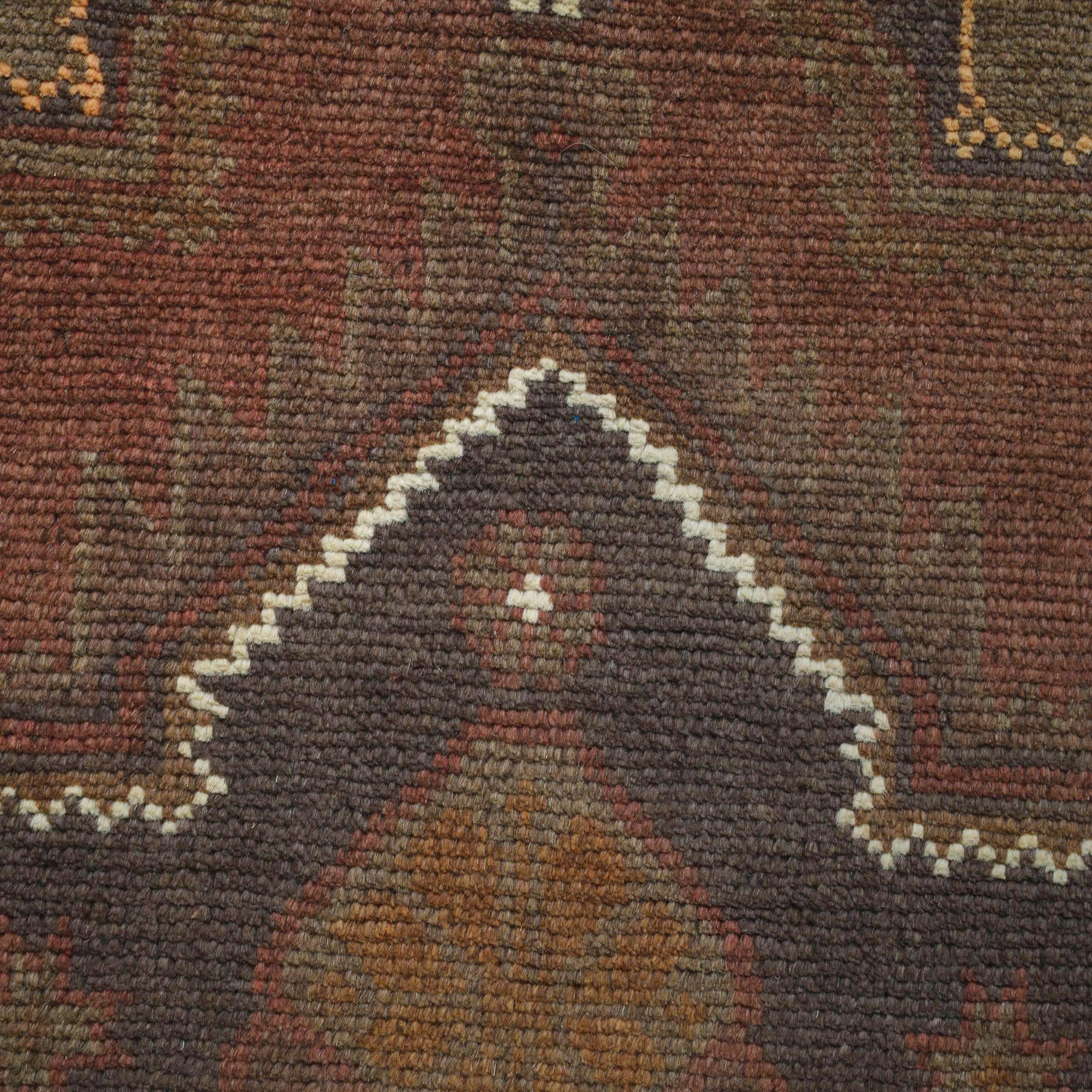 Handmade Overdyed Tribal Vintage Rug 4.6x2.6ft