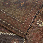 Handmade Overdyed Tribal Vintage Rug 4.6x2.6ft