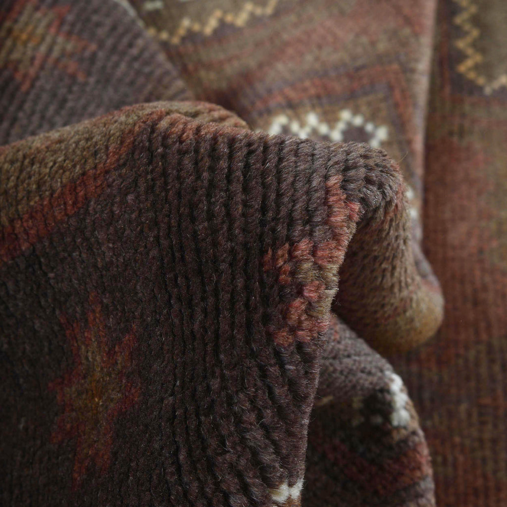 Handmade Overdyed Tribal Vintage Rug 4.6x2.6ft