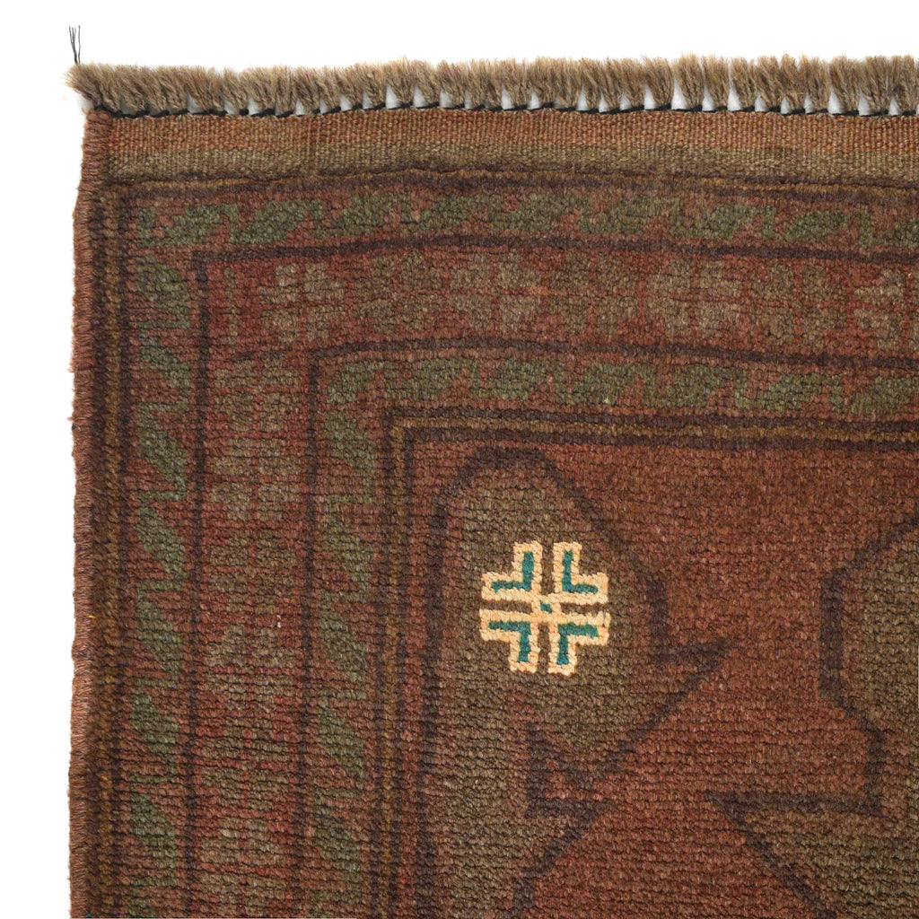 Classic Distressed Overdyed Wool Rug 4.3x2.9ft