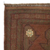 Classic Distressed Overdyed Wool Rug 4.3x2.9ft