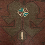 Classic Distressed Overdyed Wool Rug 4.3x2.9ft