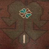 Classic Distressed Overdyed Wool Rug 4.3x2.9ft