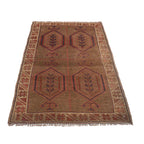 Handcrafted Overdyed Vintage Carpet 4.6x2.8ft