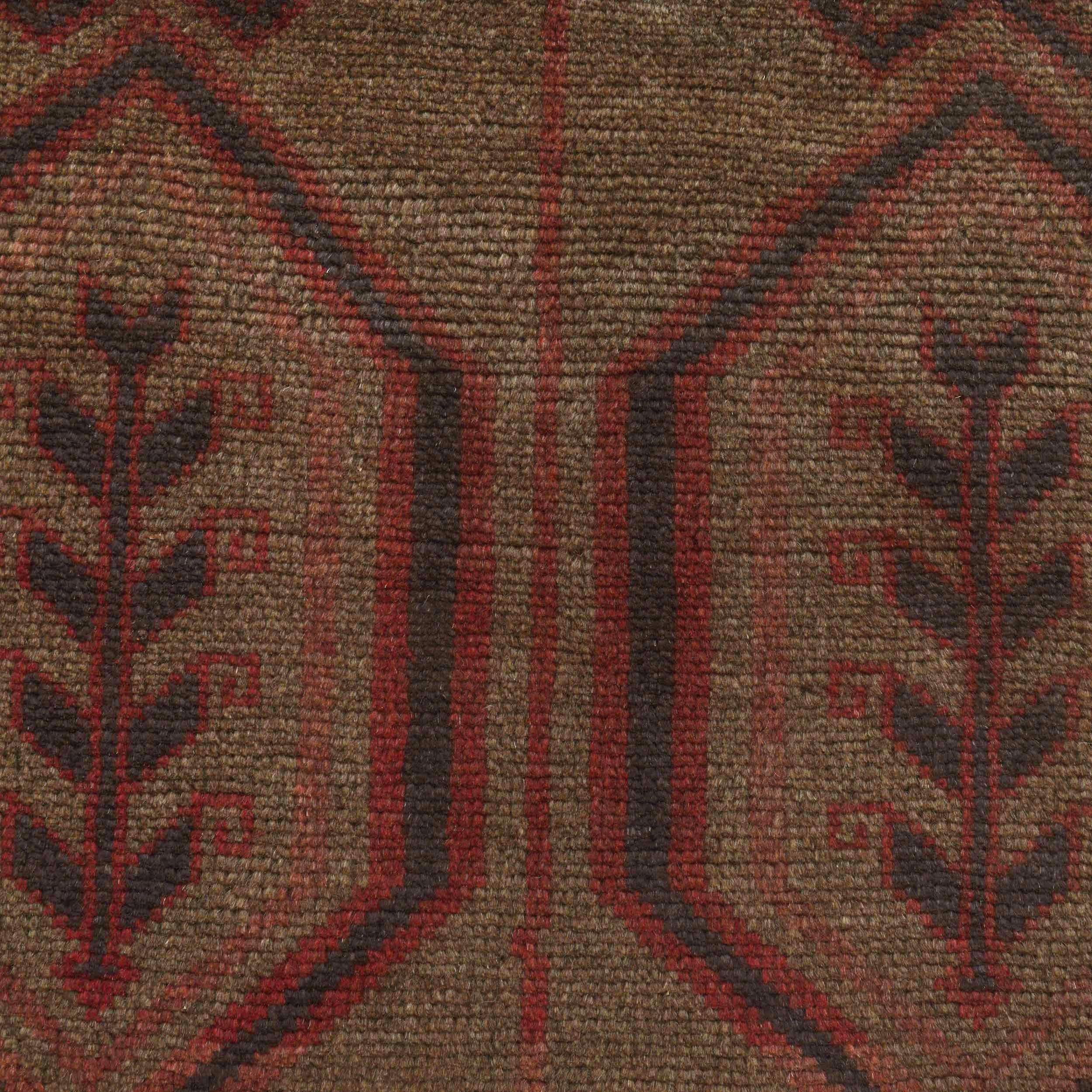 Handcrafted Overdyed Vintage Carpet 4.6x2.8ft