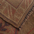 Handcrafted Overdyed Vintage Carpet 4.6x2.8ft