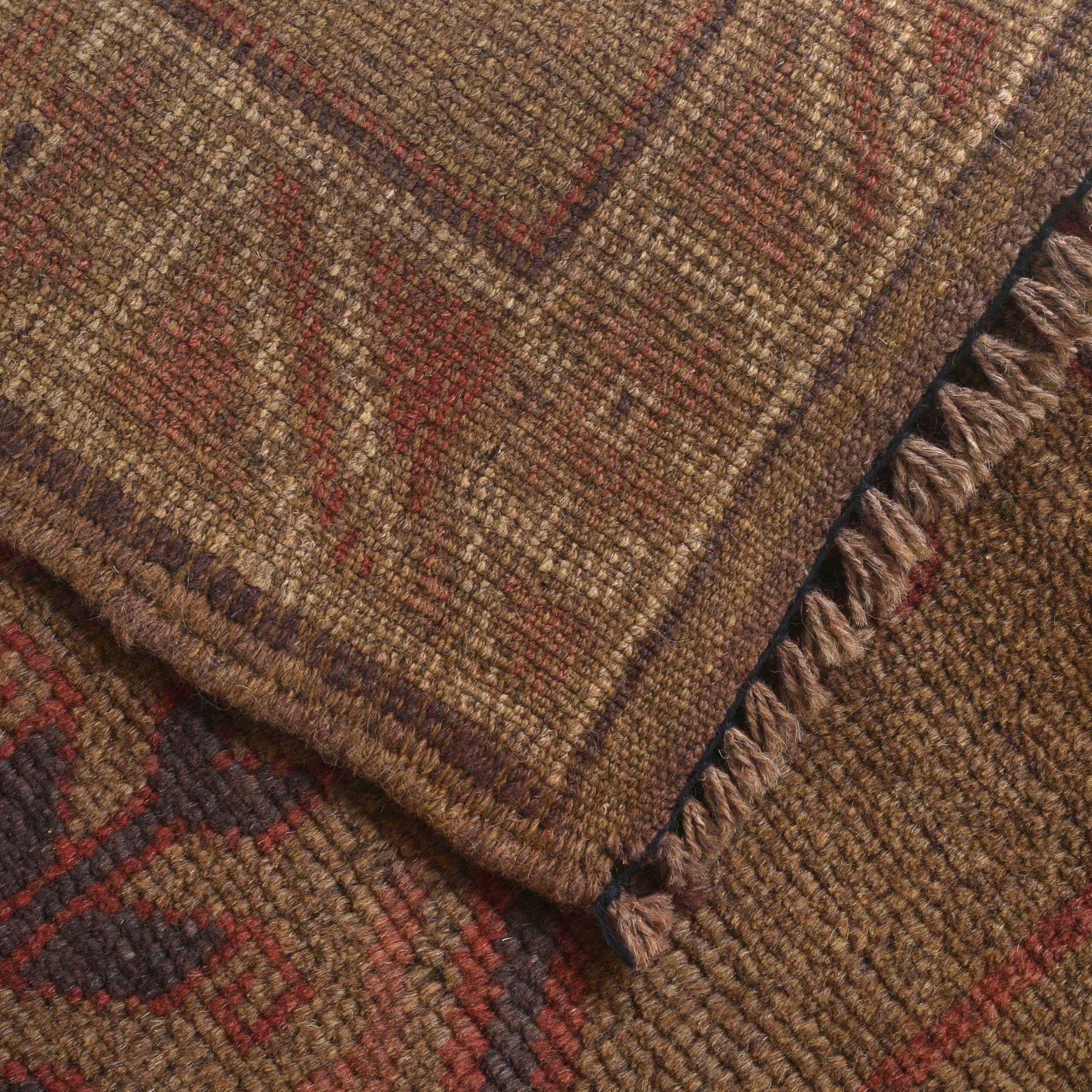 Handcrafted Overdyed Vintage Carpet 4.6x2.8ft