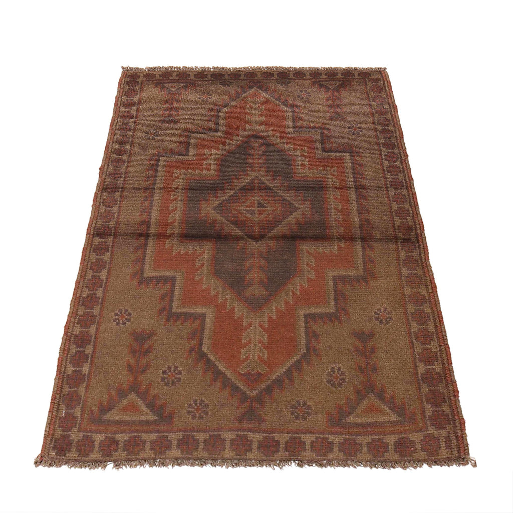 Modern Overdyed Antique Style Rug 4.4x2.9 ft