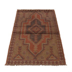 Modern Overdyed Antique Style Rug 4.4x2.9 ft
