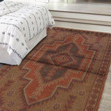 Modern Overdyed Antique Style Rug 4.4x2.9 ft