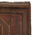 Artistic Overdyed Wool Area Rug 4.6x2.9 ft
