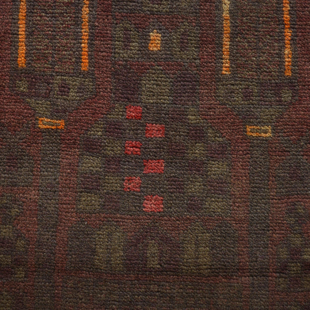 Artistic Overdyed Wool Area Rug 4.6x2.9 ft