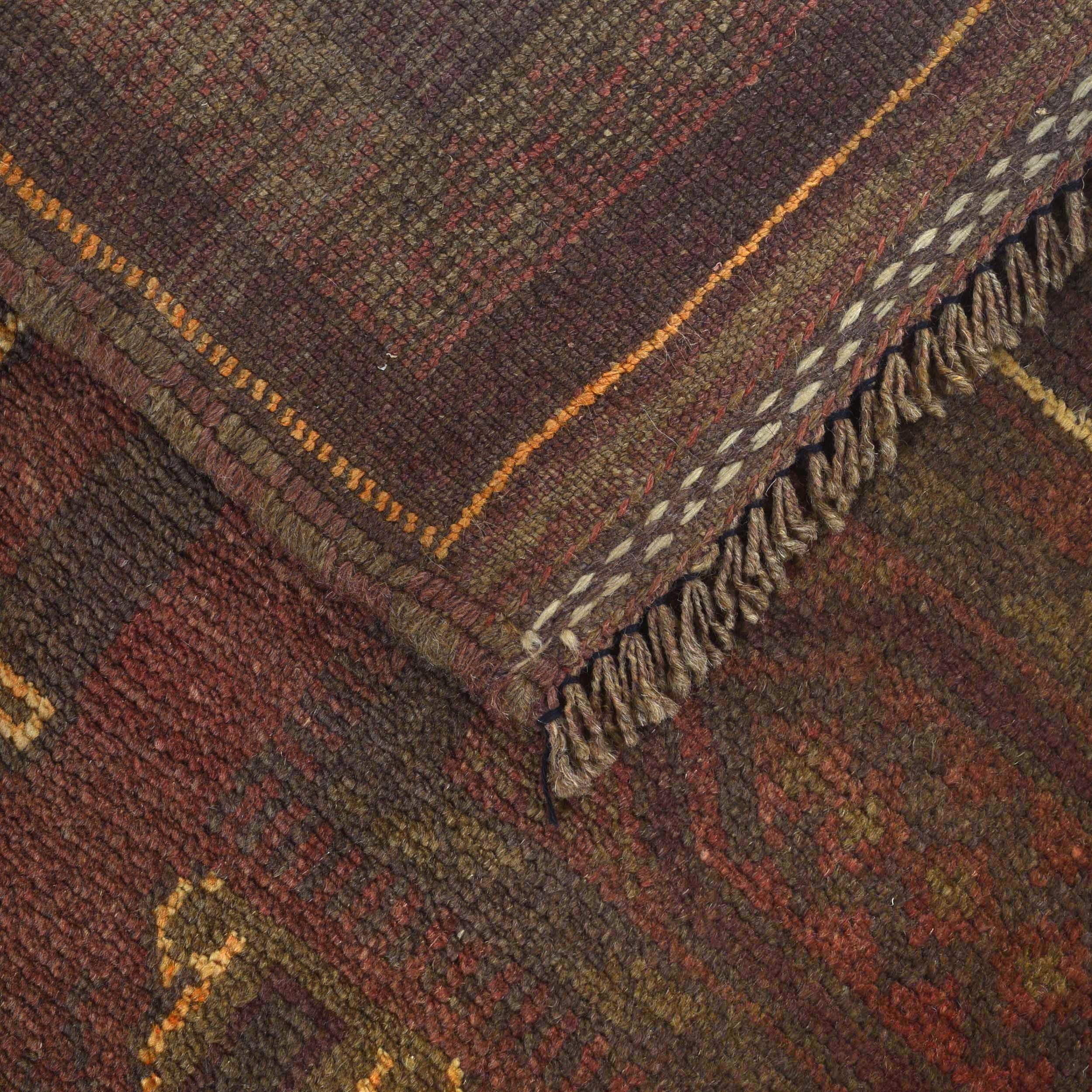 Artistic Overdyed Wool Area Rug 4.6x2.9 ft