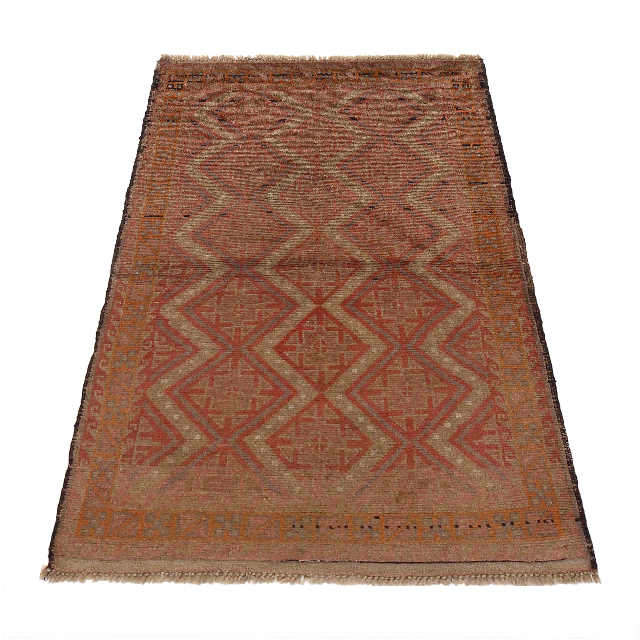 Traditional Overdyed Vintage Carpet 4.6x2.9 ft