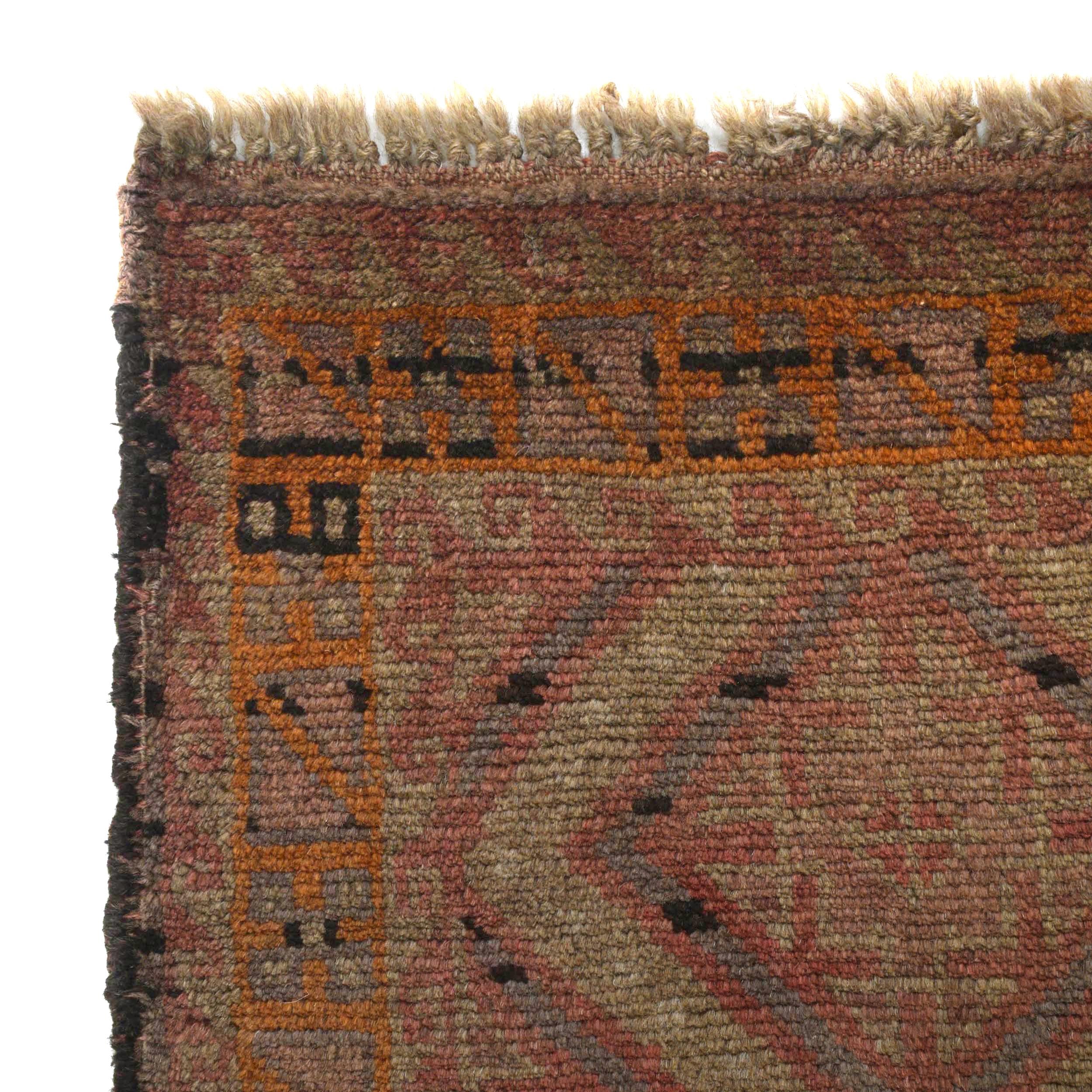 Traditional Overdyed Vintage Carpet 4.6x2.9 ft