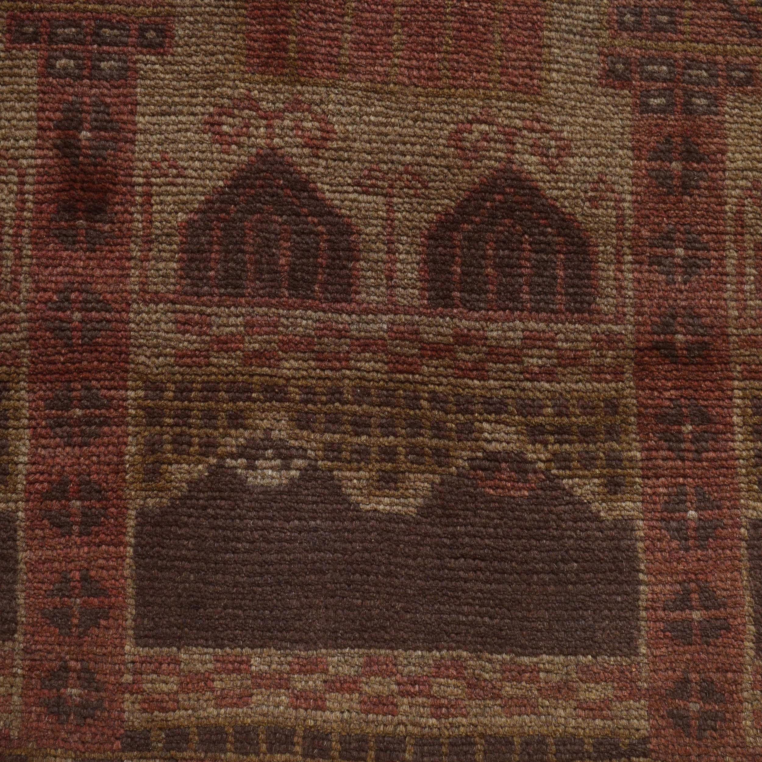 Premium Quality Overdyed Wool Carpet 4.4x2.8 ft