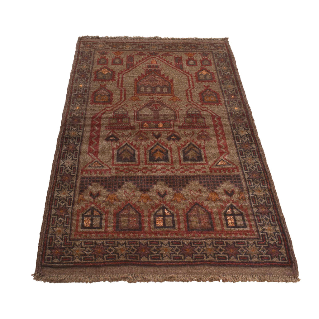 Handwoven Vintage Overdyed Area Rug 4.7x2.7 ft