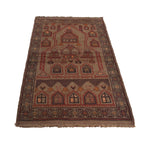 Handwoven Vintage Overdyed Area Rug 4.7x2.7 ft