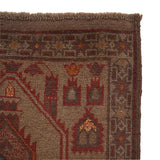 Handwoven Vintage Overdyed Area Rug 4.7x2.7 ft